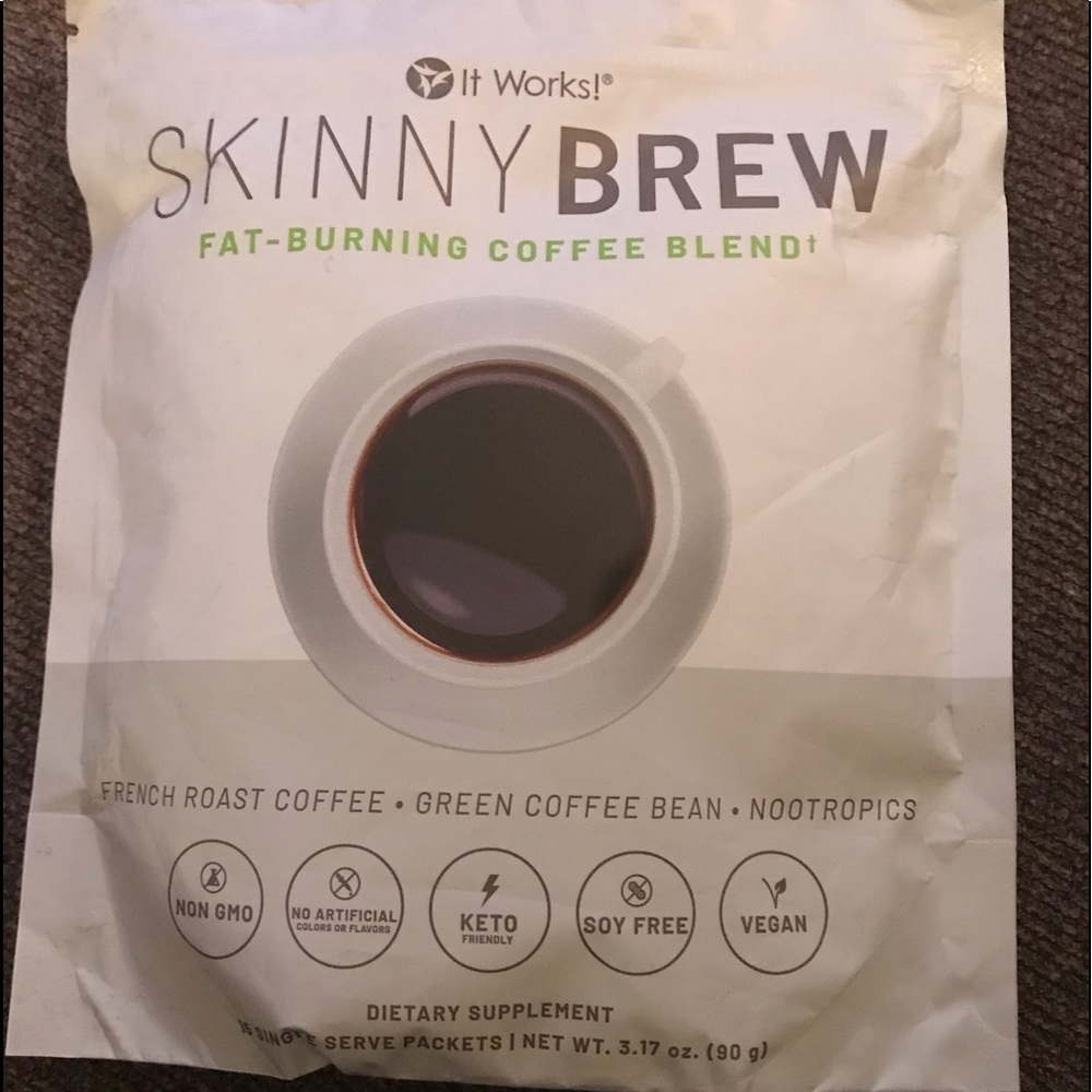 IT WORKS! Skinny Brew fat burning coffee blend. 15 single serve packs.